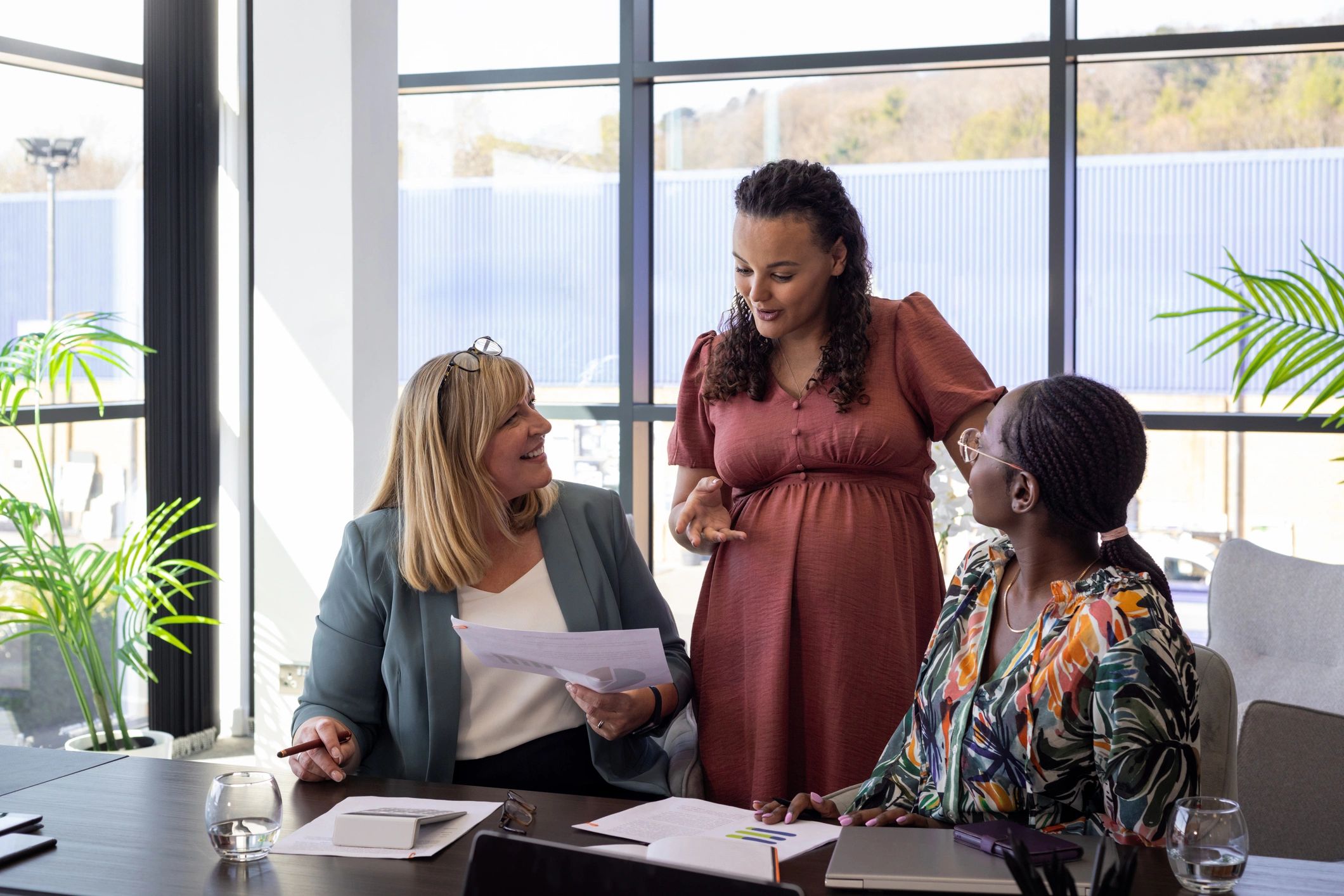 Business leaders reviewing strategy in a conference room