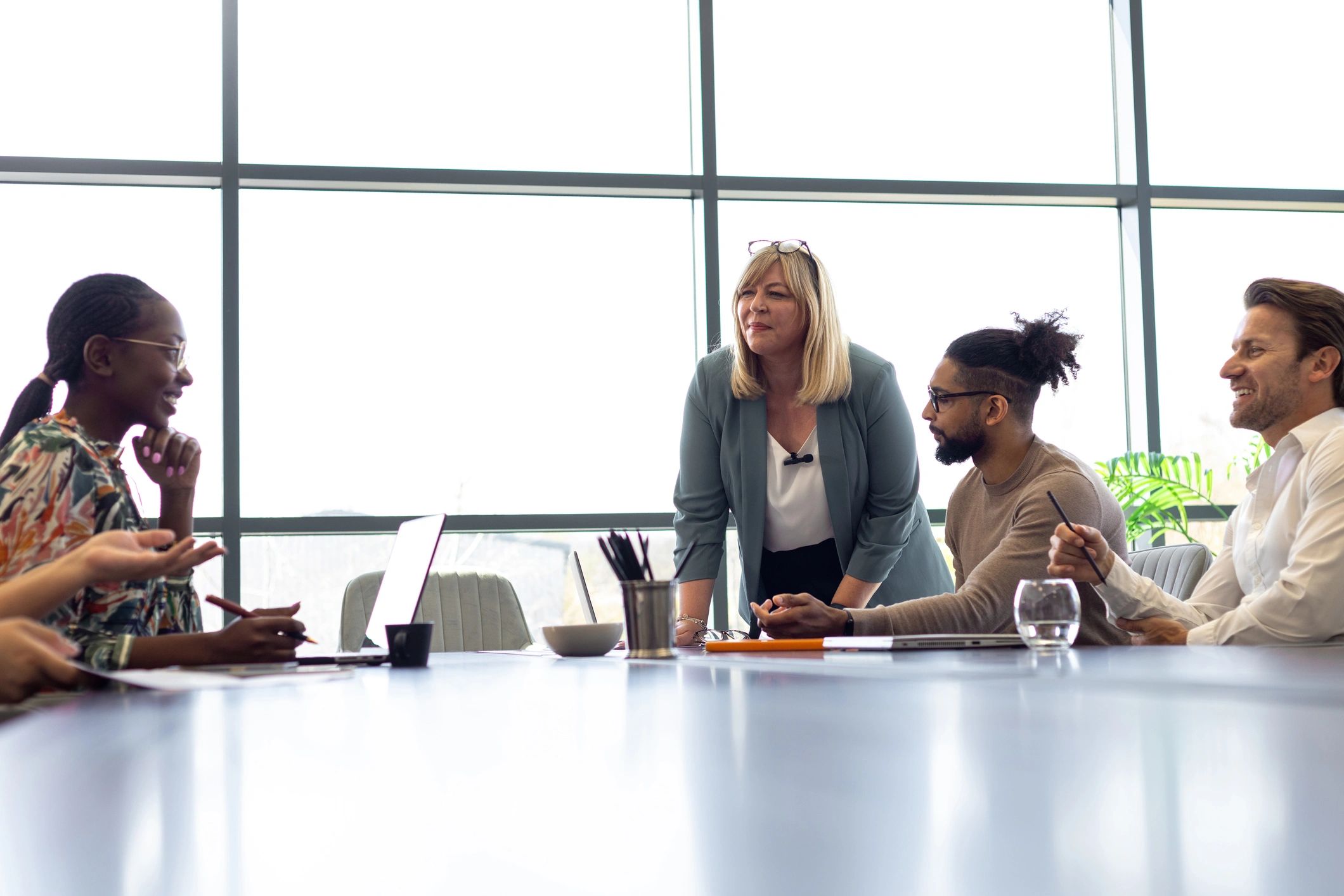 Business leaders in a technology strategy session